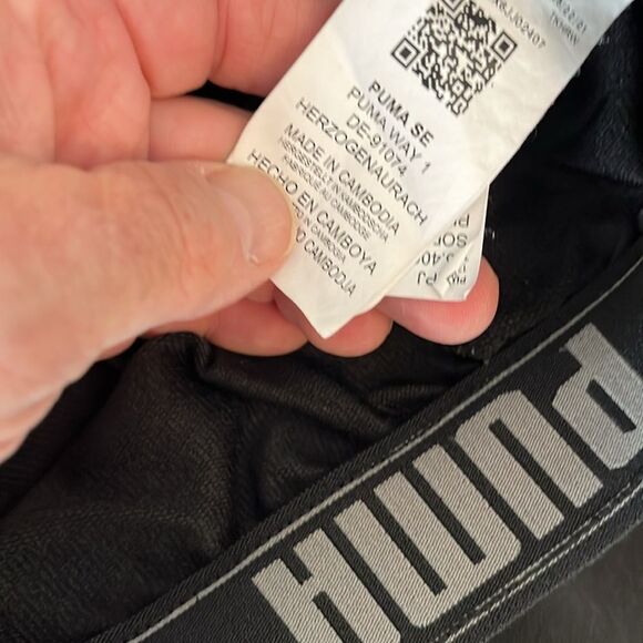 Black Grey Fleece Tapered Leg Jog Sweatpants Pants XL Mens 2 Pockets - Picture 5 of 7